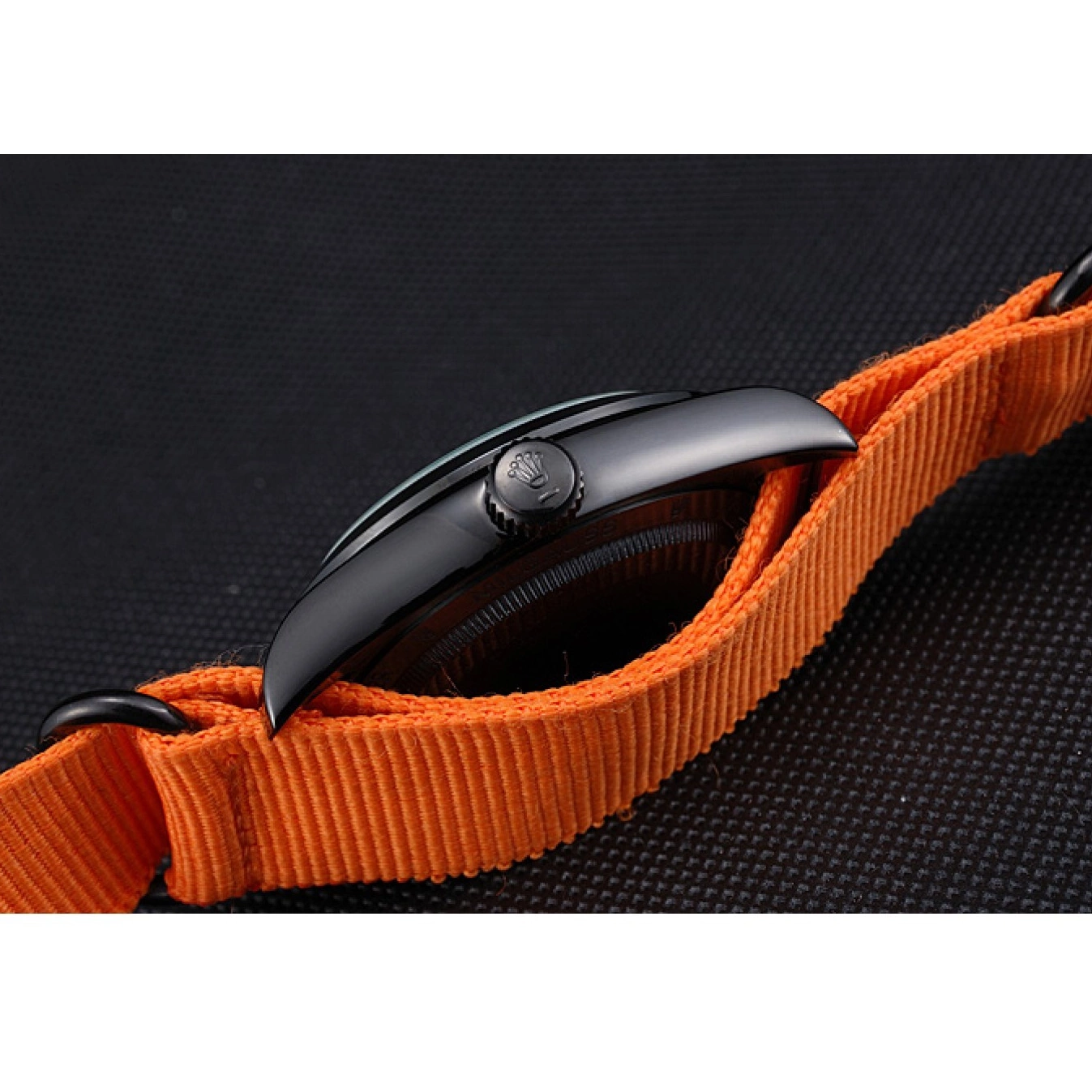 Aaa replica watch Milgauss Strap Rolex Bamford Orange Nylon 622003 0514